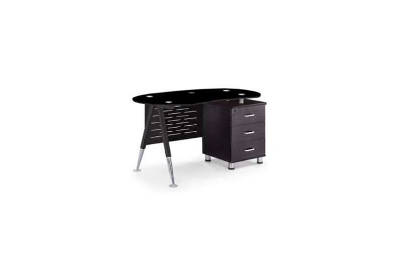 ESCRITORIO CRISTAL SIT D390 BASE METAL