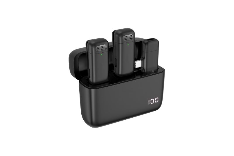 MICROFONO INALAMBRICO DUAL BASE DE CARGA PARA IPHONE
