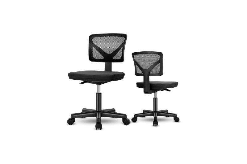 SILLA SECRETARIAL DE MALLA Y SIN BRAZOS