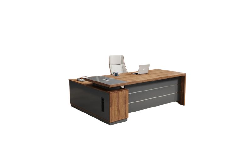 ESCRITORIO SITD500  METAL GRIS WALNUT CON LLAVE