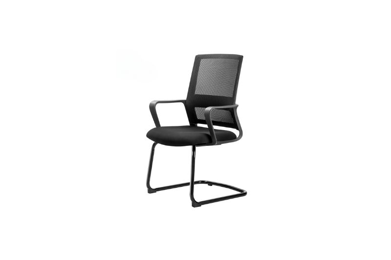 SILLA VISITA MALLA SLIM TELA NEGRA