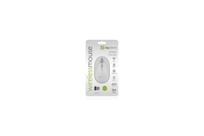 MOUSE KLIPX ARROW WIRELESS WHITE