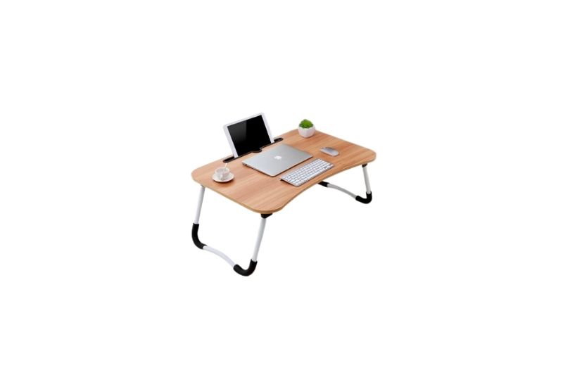 MESA PORTATIL PLEGABLE  BEIGE PARA CAMA