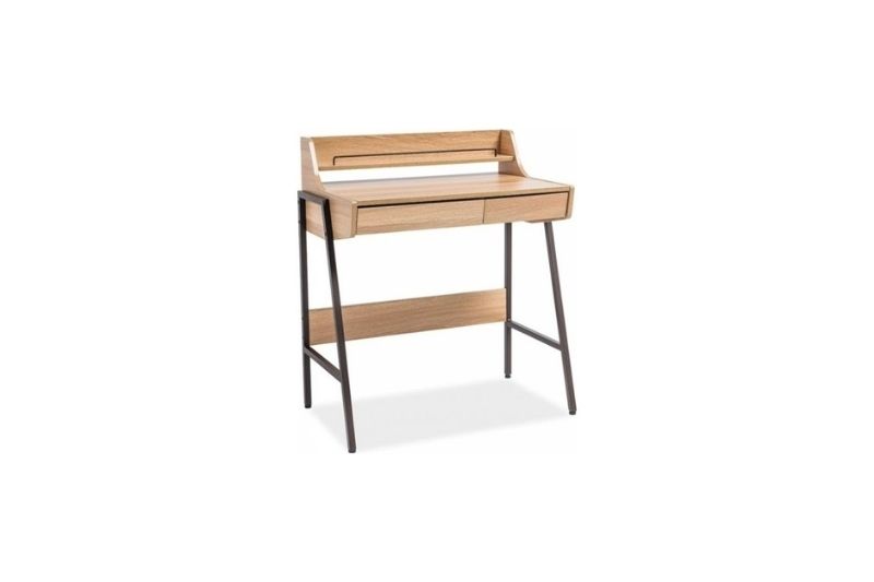 ESCRITORIO UN NIVEL BEECH NEGRO CON GAVE
