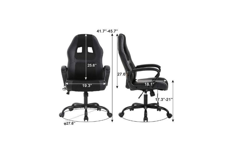 SILLA GAMING CON MASAJEADOR  NEGRA