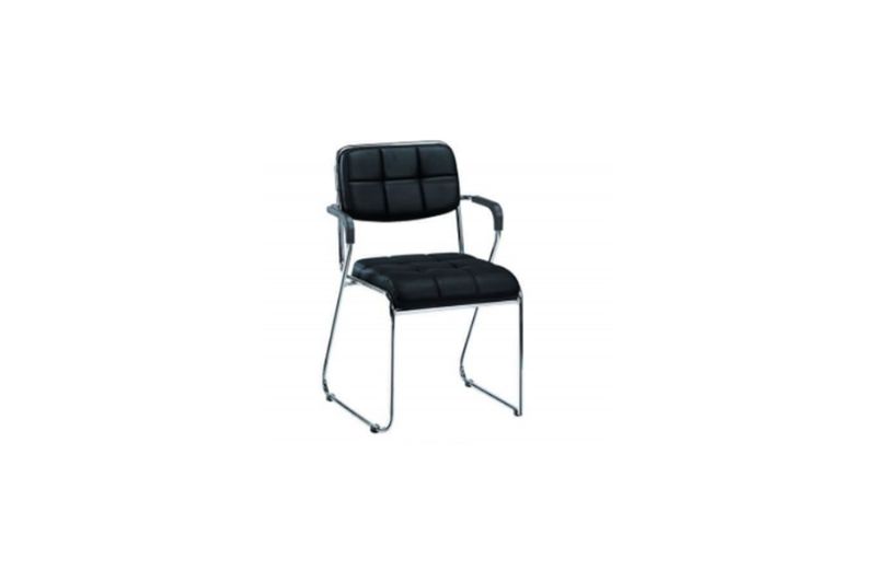 SILLA DE ESPERA ADIO C1161 NEGRA CON BRAZOS